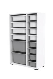 Hanah Home Armario Multiusos Blanco y Gris